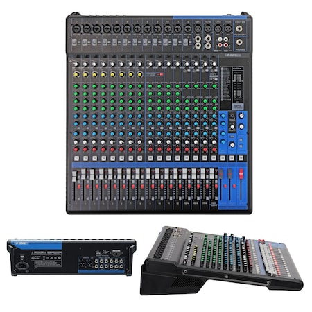 5 Core 5 Core 20 Channel Audio Mixer - Professional Sound Board w Effects - Bluetooth - USB - MX 20CH XU MX 20CH XU